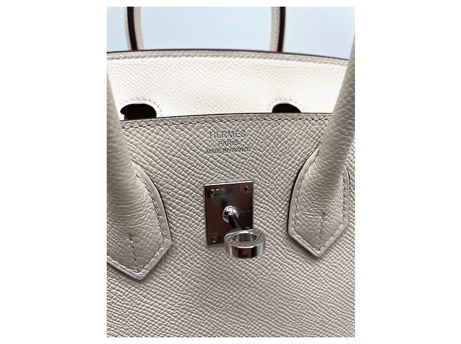 Birkin Hermès Hermes Bikini-TASCHE 25 cm Aus weiß - Ansicht 9