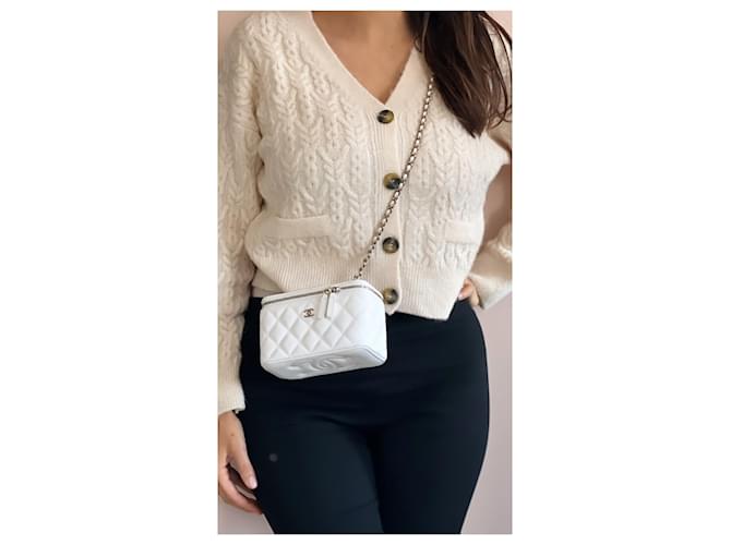Vanity Neceser Chanel rectangular con bandolera Blanco - vista 4