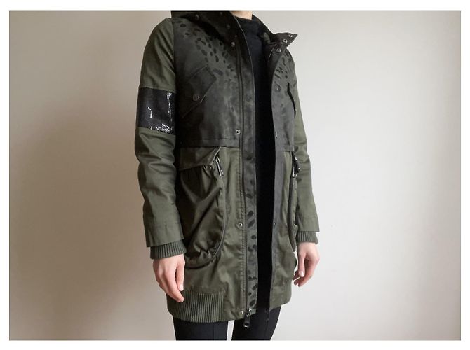 Liu.Jo Chaqueta parka Liu Jo kaki de algodón Caqui - vista 2