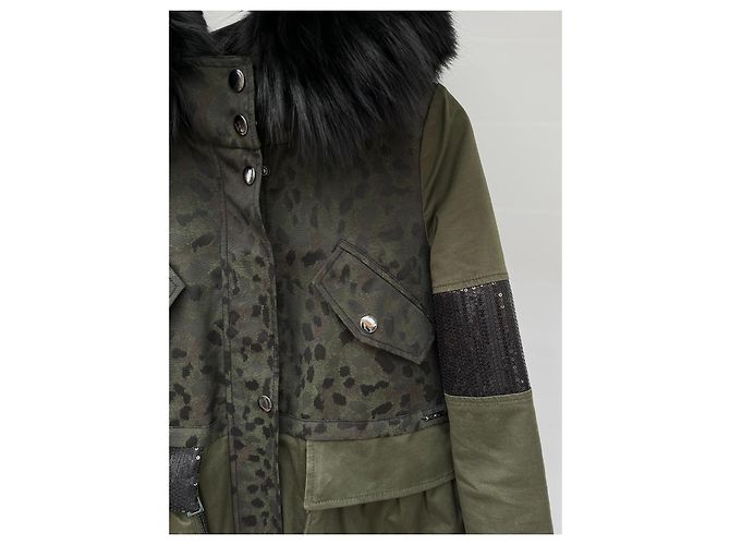 Liu.Jo Chaqueta parka Liu Jo kaki de algodón Caqui - vista 4