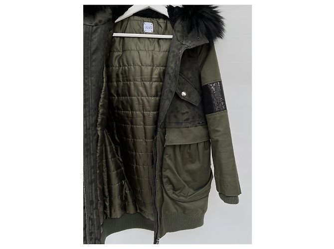 Liu.Jo Chaqueta parka Liu Jo kaki de algodón Caqui - vista 9