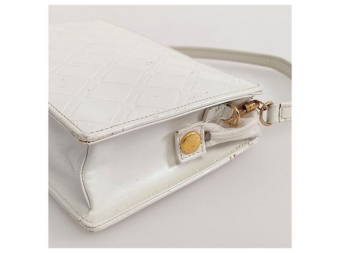 Autre Marque Bolsa em couro branco efeito pérola - vista 5