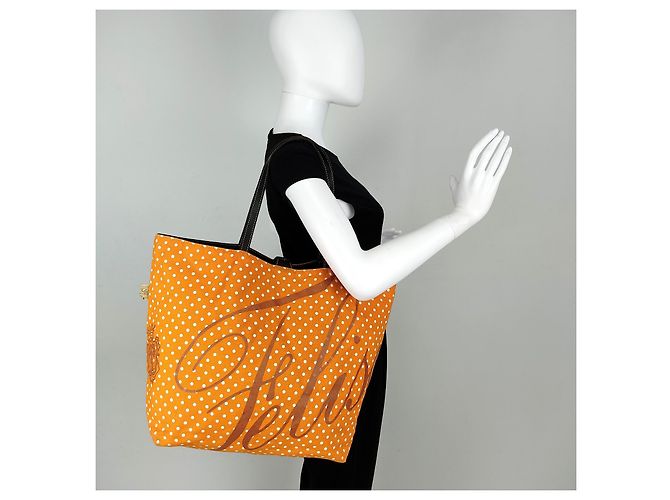 Autre Marque Felisi Einkaufstasche aus wendbarem Canvas Orange - Ansicht 9