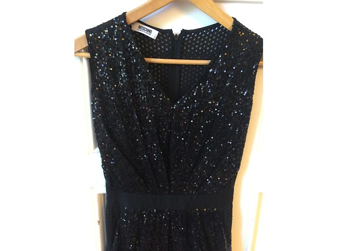 Vestido MOSCHINO T.FR 36 Algodón Negro - vista 2