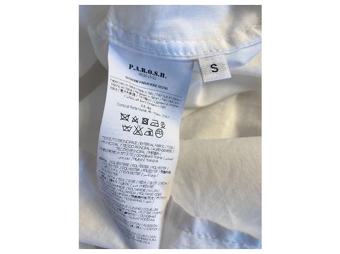 PAROSH Kleider T.International S Polyester Weiß - Ansicht 4