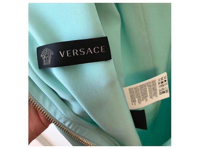 VERSACE Kleider T.FR 36 Viskose Grün - Ansicht 4