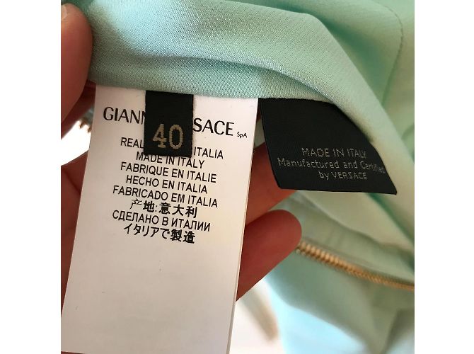 VERSACE Kleider T.FR 36 Viskose Grün - Ansicht 5