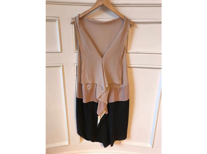 VIONNET Kleider T.FR 38 Seide Beige - Ansicht 2