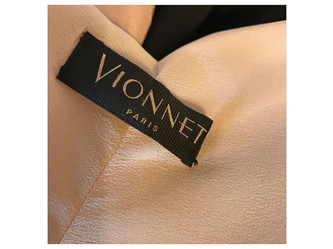 VIONNET Kleider T.FR 38 Seide Beige - Ansicht 3