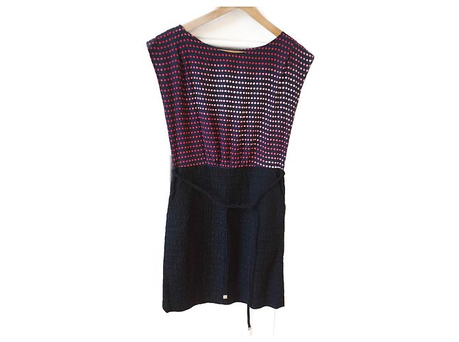 MARC JACOBS Kleid T.FR 38 Seide Marineblau - Ansicht 2