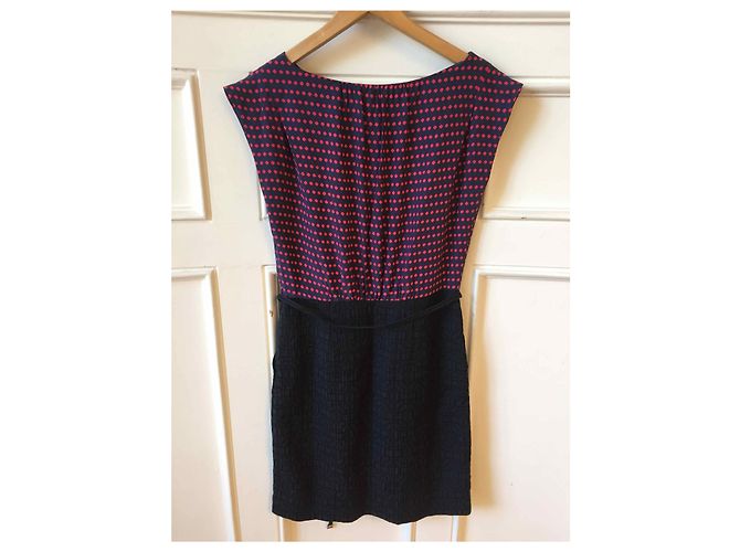 MARC JACOBS Kleid T.FR 38 Seide Marineblau - Ansicht 4