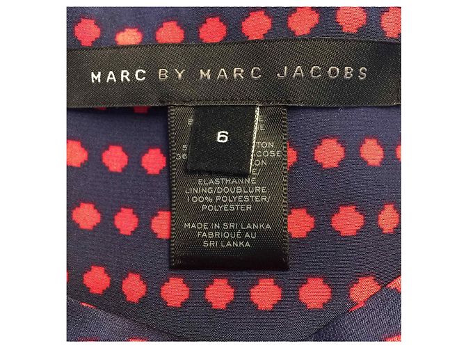 MARC JACOBS Kleid T.FR 38 Seide Marineblau - Ansicht 6