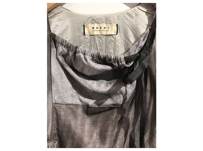 MARNI Vestidos T.Internacional S Algodón Gris - vista 5