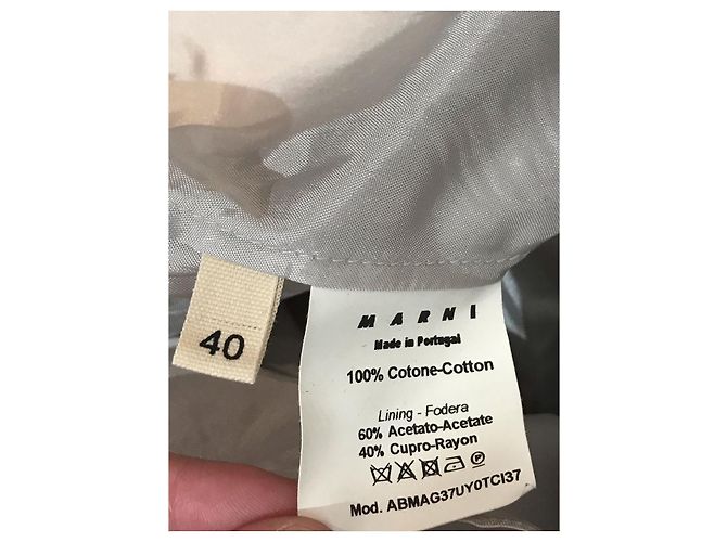 MARNI Vestidos T.Internacional S Algodón Gris - vista 6