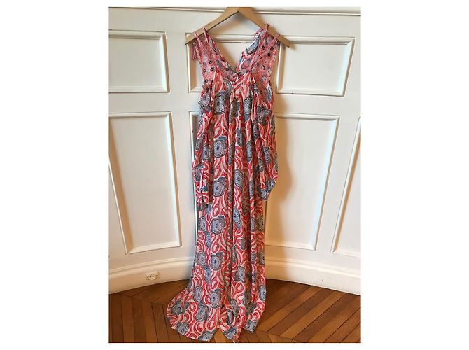 Cher Michel Klein QUERIDO MICHEL KLEIN Vestidos T.FR 36 Seda Roja - vista 3