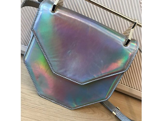 M2MALLETIER Pochette T. Pelle Argento - vista 2