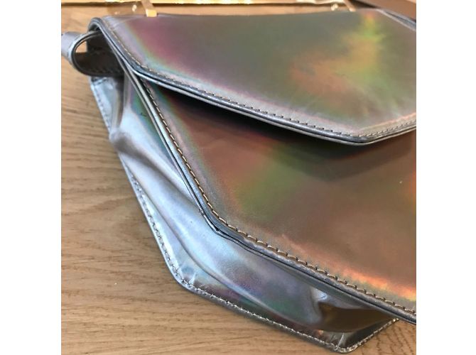 M2MALLETIER Pochette T. Pelle Argento - vista 8