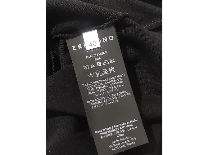ERMANNO SCERVINO Tops T.International S Algodón Negro - vista 5
