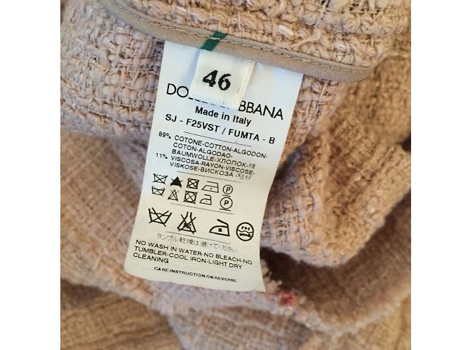 DOLCE & GABBANA Chaquetas T.FR 42 Algodón Rosa - vista 4
