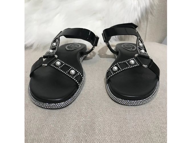 RENE CAOVILLA Sandalen T.EU 37 Leder Schwarz - Ansicht 2