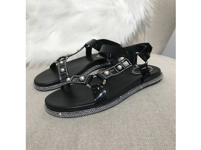 RENE CAOVILLA Sandalen T.EU 37 Leder Schwarz - Ansicht 3