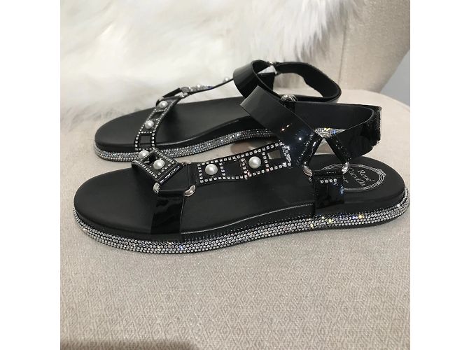 RENE CAOVILLA Sandalen T.EU 37 Leder Schwarz - Ansicht 5
