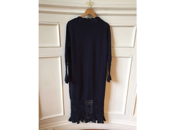 ERMANNO SCERVINO Jacken T.FR 36 Synthetisch Marineblau - Ansicht 4