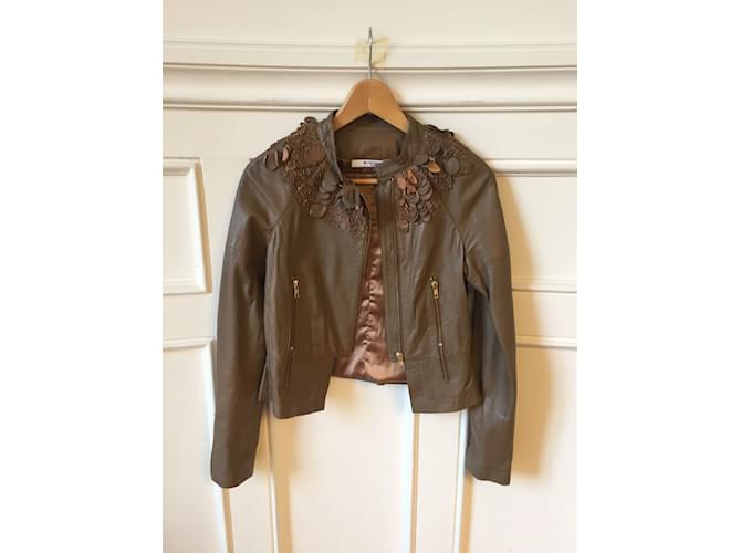 GIVENCHY Jacken T.FR 38 Leder Grau - Ansicht 2