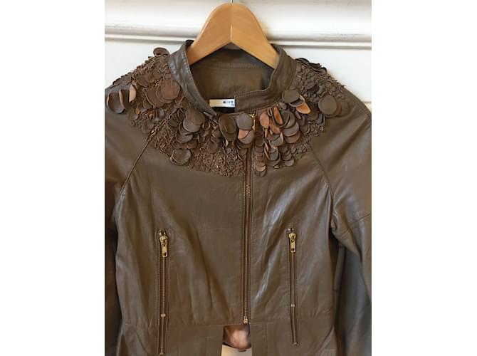 GIVENCHY Jacken T.FR 38 Leder Grau - Ansicht 3