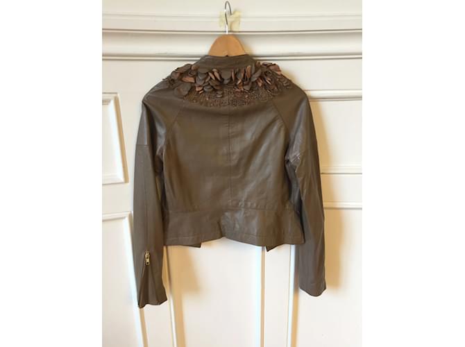 GIVENCHY Jacken T.FR 38 Leder Grau - Ansicht 4