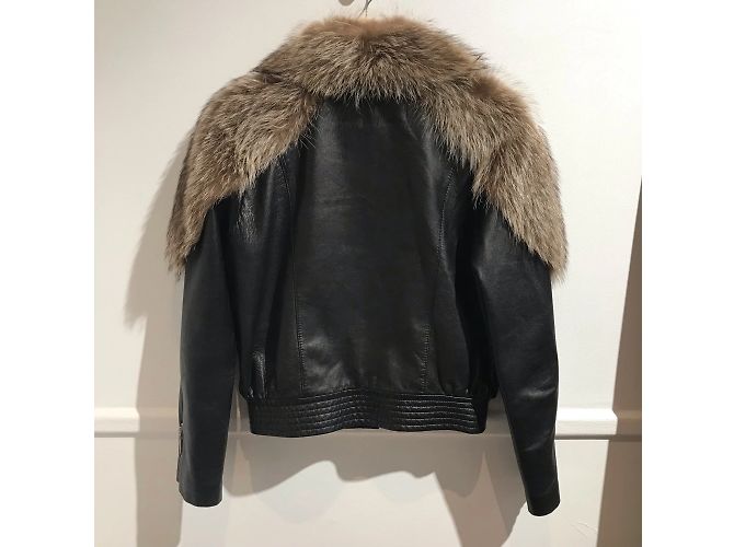 GUY LAROCHE Jacken T.FR 38 Leder Schwarz - Ansicht 2