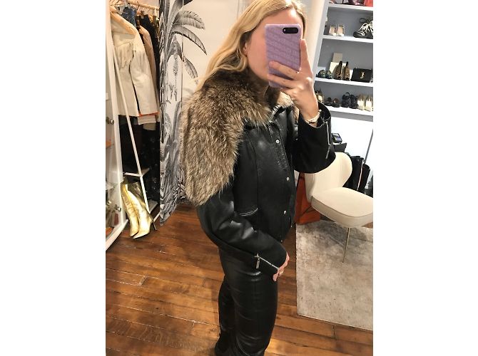 GUY LAROCHE Jacken T.FR 38 Leder Schwarz - Ansicht 5