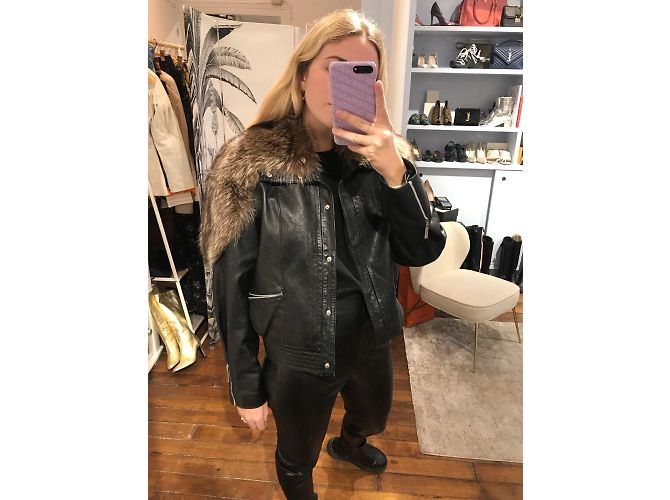 GUY LAROCHE Jacken T.FR 38 Leder Schwarz - Ansicht 6