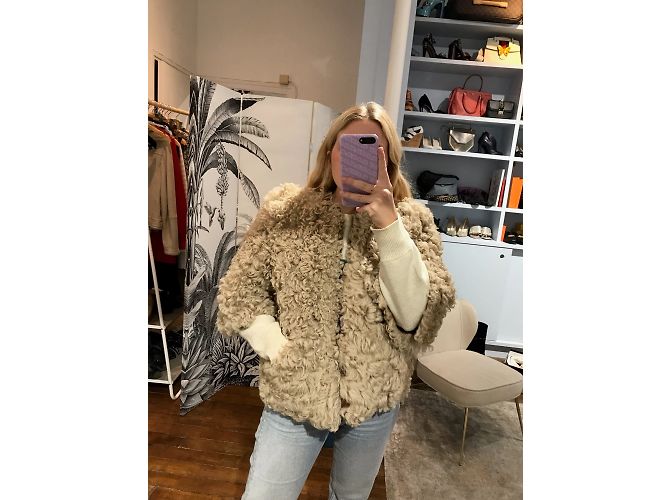 INES ET MARECHAL Jacken T.fr 36 Rindsleder Beige - Ansicht 4