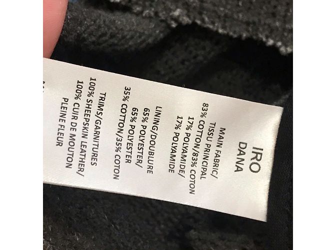 Chaquetas IRO T.FR 36 Algodón Gris - vista 5