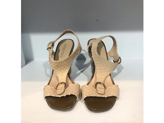 Sandali SERGIO ROSSI T.EU 36.5 Pelli esotiche Beige - vista 2