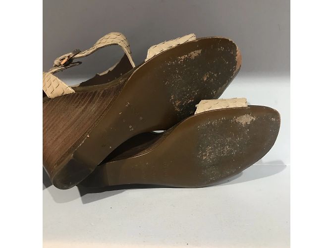 Sandali SERGIO ROSSI T.EU 36.5 Pelli esotiche Beige - vista 4