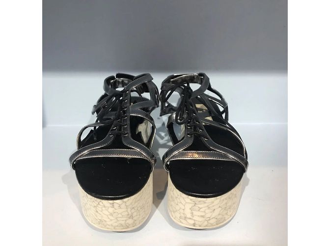 Stella Mc Cartney STELLA MCCARTNEY Sandalen T.EU 38 Polyester Silber - Ansicht 3
