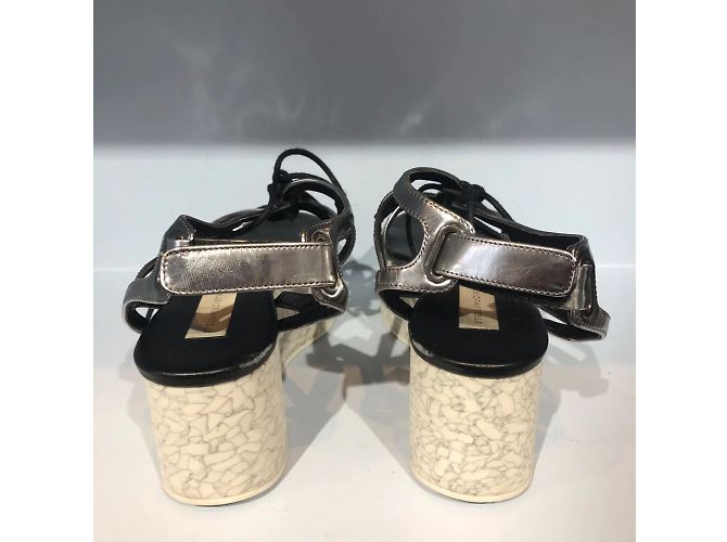Stella Mc Cartney STELLA MCCARTNEY Sandalen T.EU 38 Polyester Silber - Ansicht 4