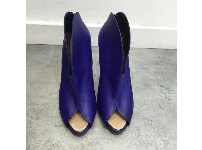 GIUSEPPE ZANOTTI Botas de tobillo T.EU 39.5 Cuero Azul - vista 2