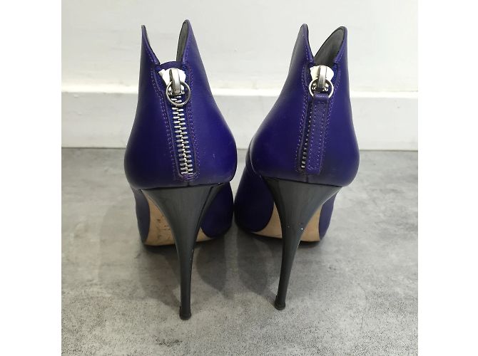 GIUSEPPE ZANOTTI Botas de tobillo T.EU 39.5 Cuero Azul - vista 3