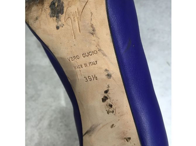 GIUSEPPE ZANOTTI Botas de tobillo T.EU 39.5 Cuero Azul - vista 4