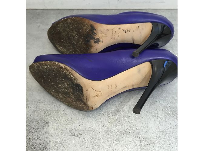 GIUSEPPE ZANOTTI Botas de tobillo T.EU 39.5 Cuero Azul - vista 5