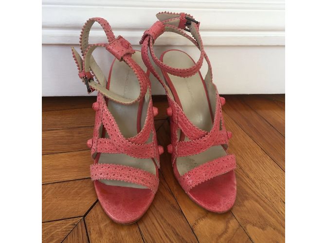 Sandali BALENCIAGA T.EU 37 Pelle Rosa - vista 2