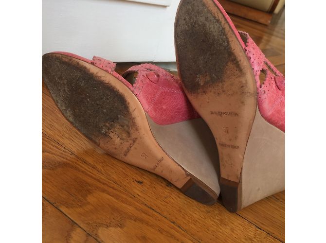 Sandali BALENCIAGA T.EU 37 Pelle Rosa - vista 4