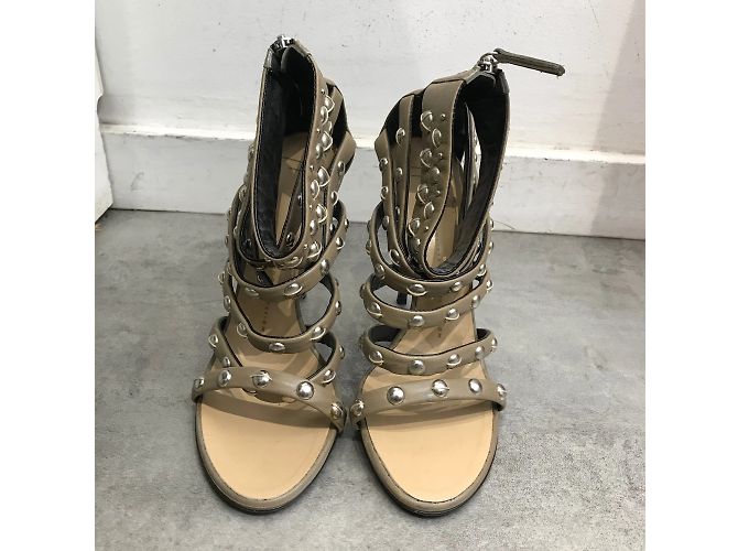 BALMAIN Sandales T.UE 39 cuir de vachette - vue 3