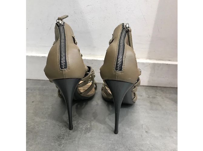 BALMAIN Sandales T.UE 39 cuir de vachette - vue 5