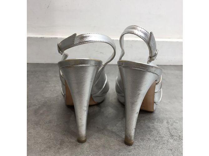 Sandali CASADEI T.EU 37.5 Pelle Argento - vista 3