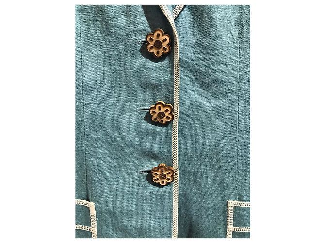 Chaquetas MOSCHINO T.FR 38 Algodón Verde - vista 2