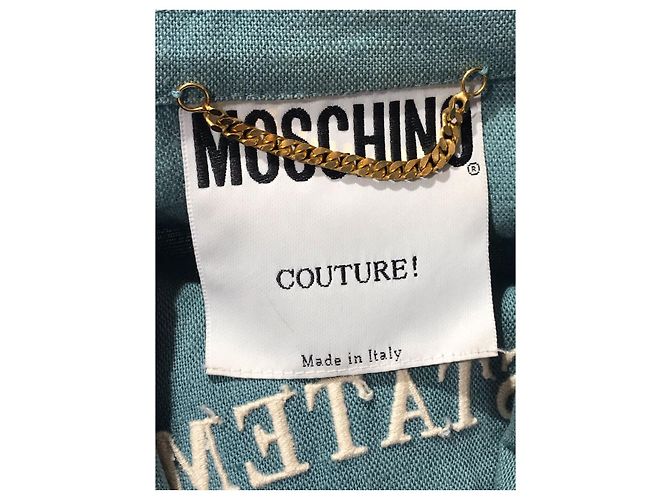 Chaquetas MOSCHINO T.FR 38 Algodón Verde - vista 4